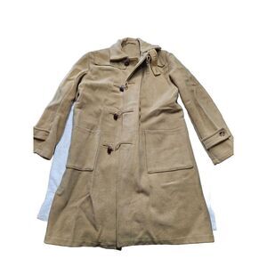 THE‎ CONVOY COAT 1940s Vintage Melton Wool Toggle Coat Beige Men's Outerwear